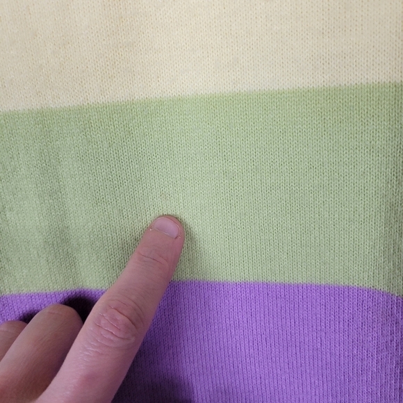 Vintage Chadwick's Colorful Pastel Striped Crewneck Pullover Sweater - Picture 5 of 5